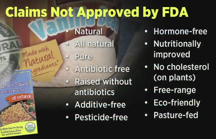 claims not approved by fda