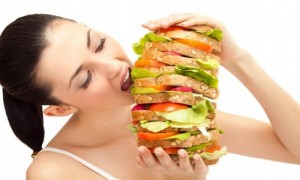 overeating sandwich